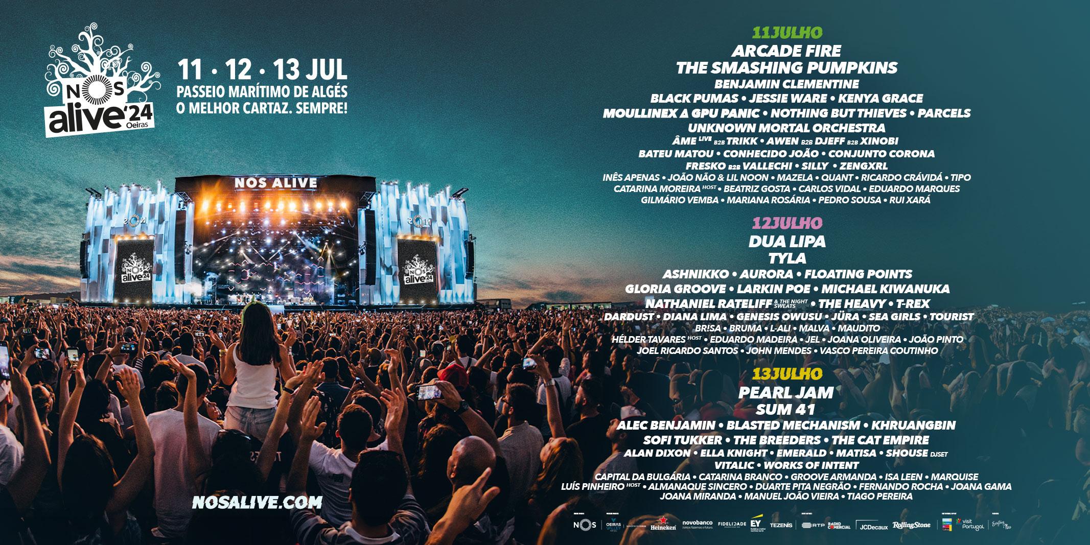 Cartaz Completo Nos Alive 2024 Wikinight